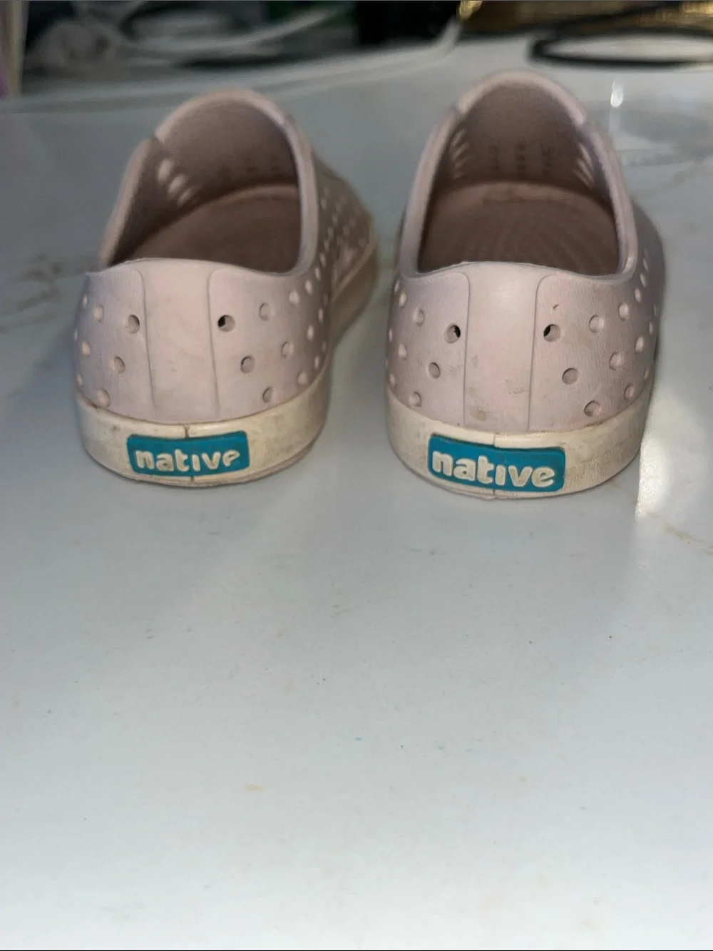 Native Kids Slip-On Water Shoes in Blush Pink